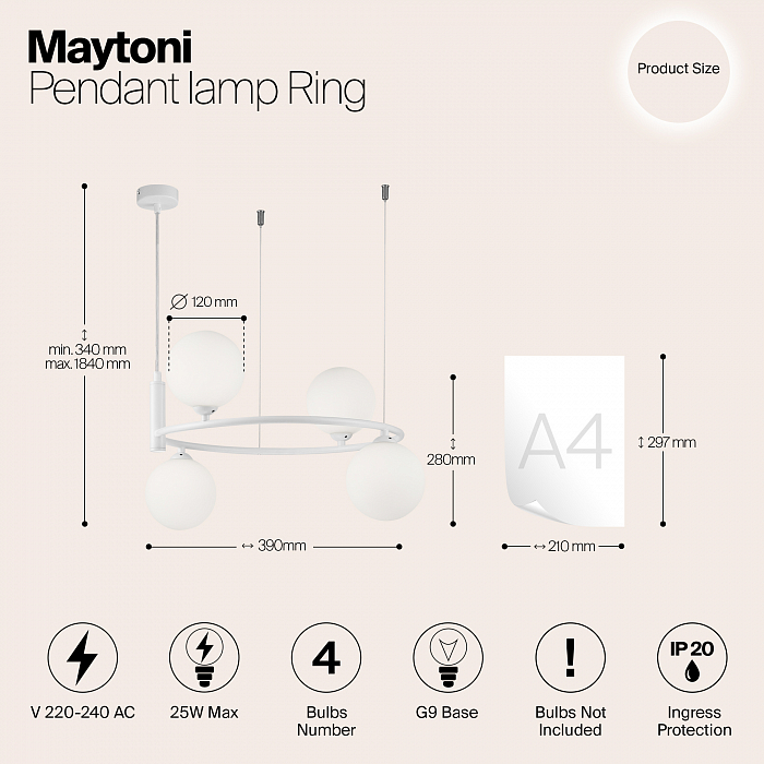 Светильник Maytoni MOD013PL-04W